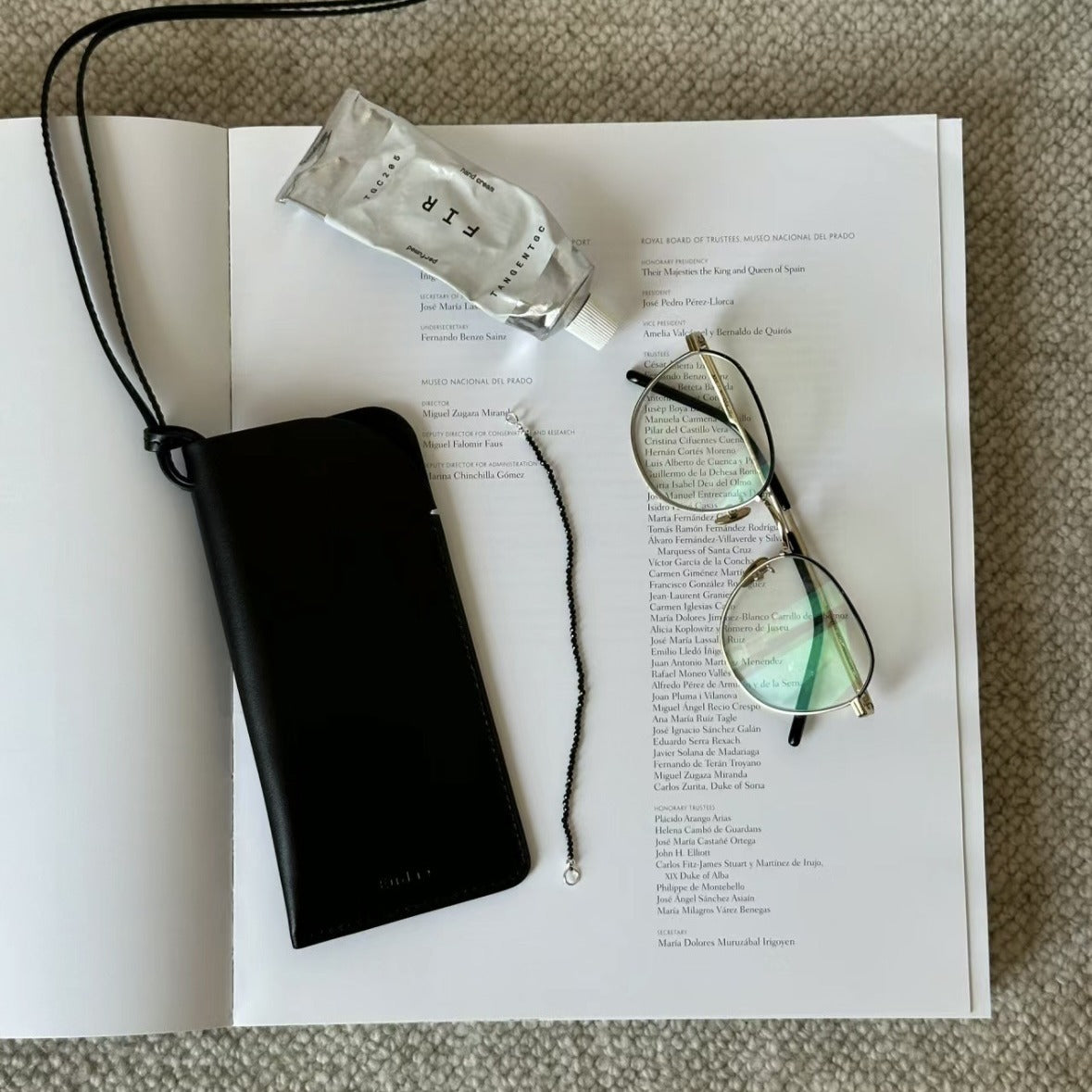 Leather Lanyard Glasses French Sunglasses Halter Small Square Bags