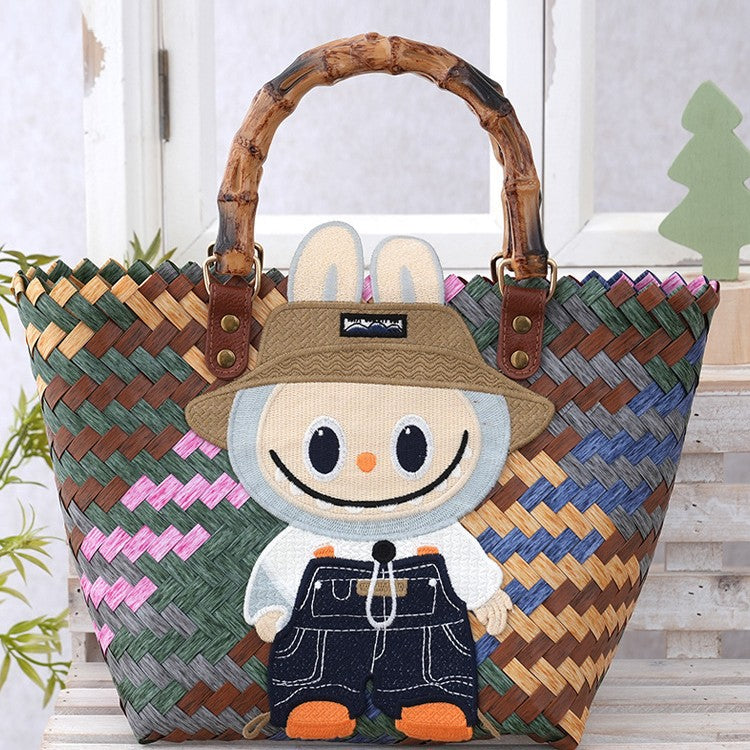 Women's Curtain Cloth Large Capacity Woven Gift Bags