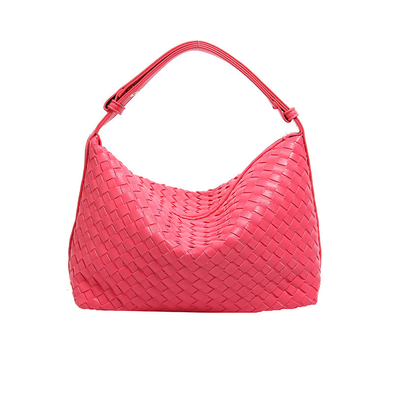 Women's High-grade Woven Retro Style Fashionable Commuting Armpit Bags