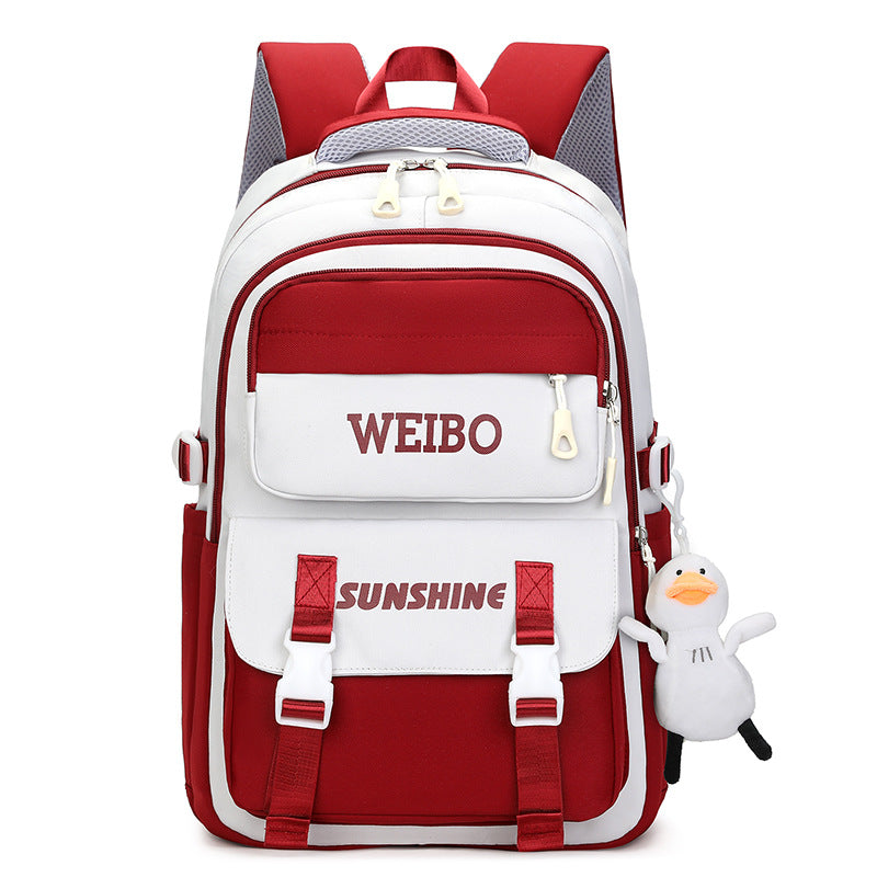 National Fashion Junior High Simple Trendy Large Middle School Students' Schoolbags