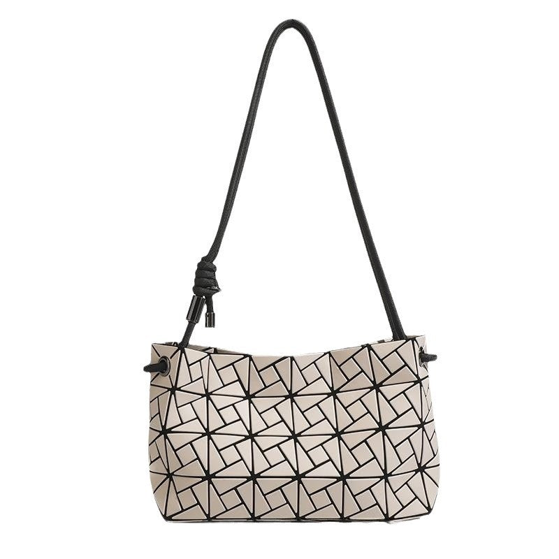 Women's High Quality Rhombus Geometric Underarm Drawstring Bags