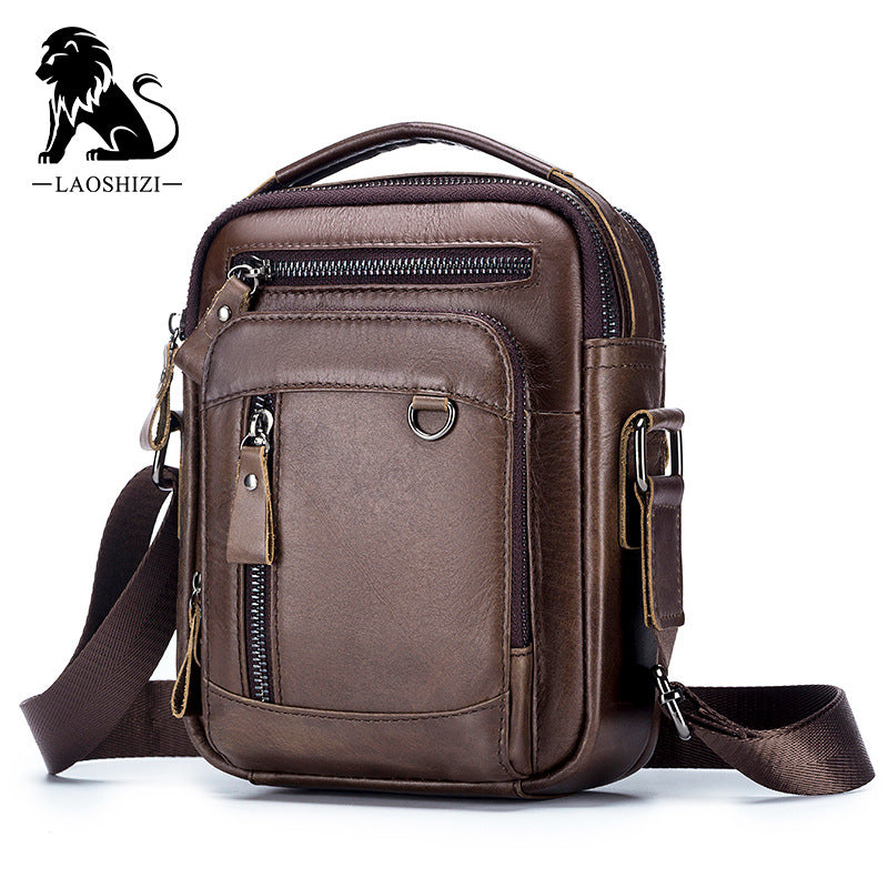 Men's Old Lion First Layer Cowhide Trendy Men's Messenger Bags