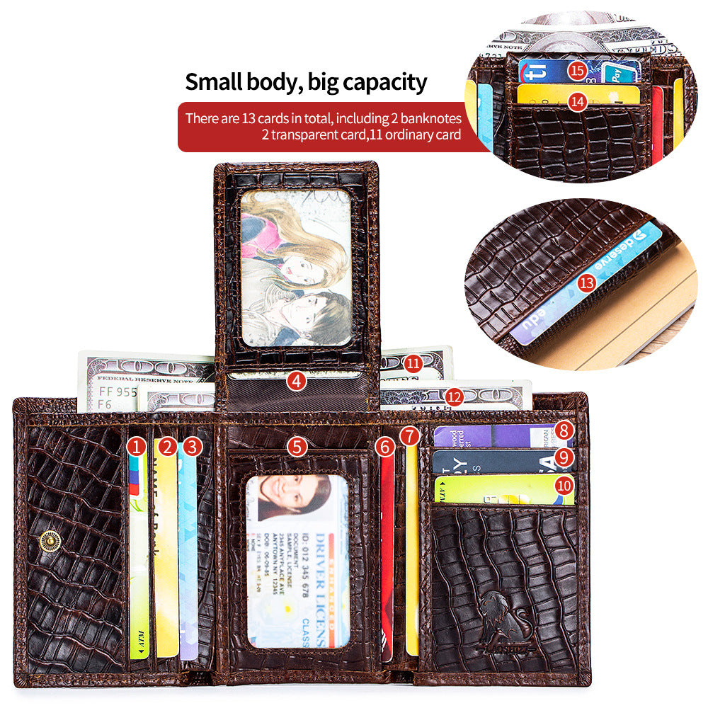 Men's Pattern Multiple Slots Vintage Style With Men's Wallet