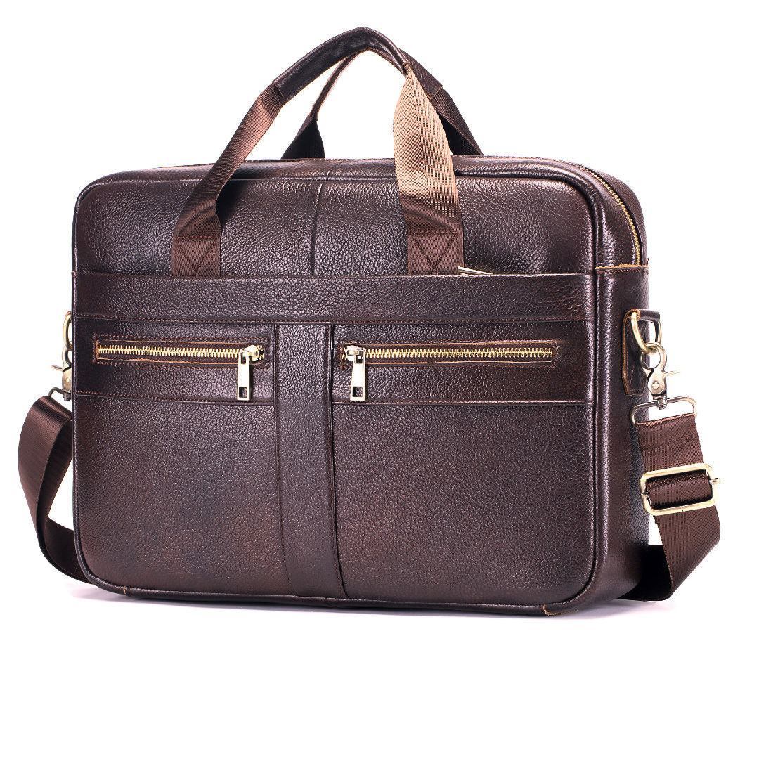 First Layer Cowhide Male Computer Leather Handbags