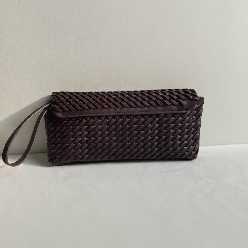 Women's Trendy Home Clamshell Woven Portable Women's Handbag