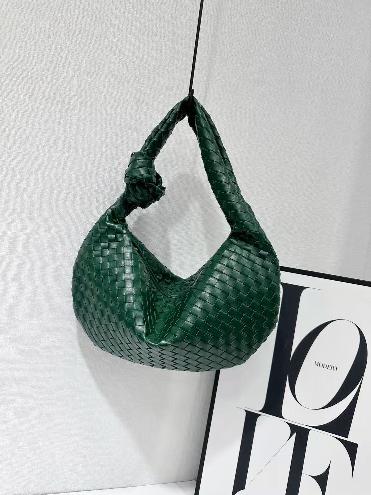 Croissant Simple Versatile Knotted Underarm Solid Color Bags