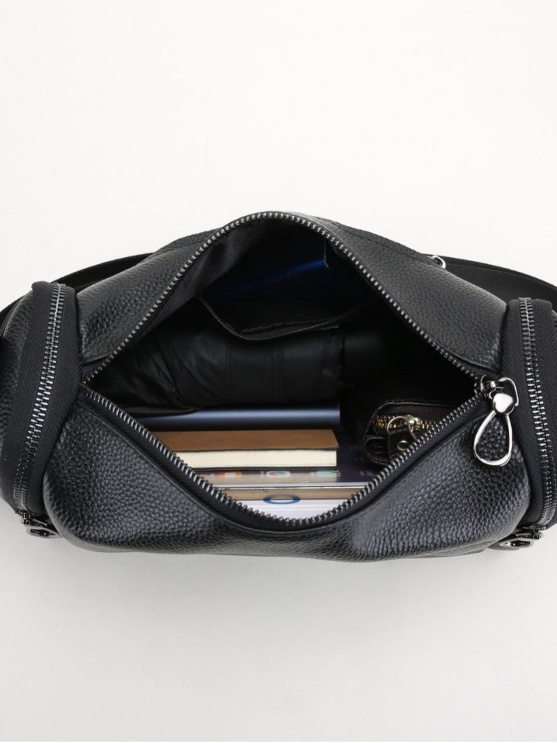 Men's Attractive Genuine Leather Business Pillow Men's Shoulder Bags