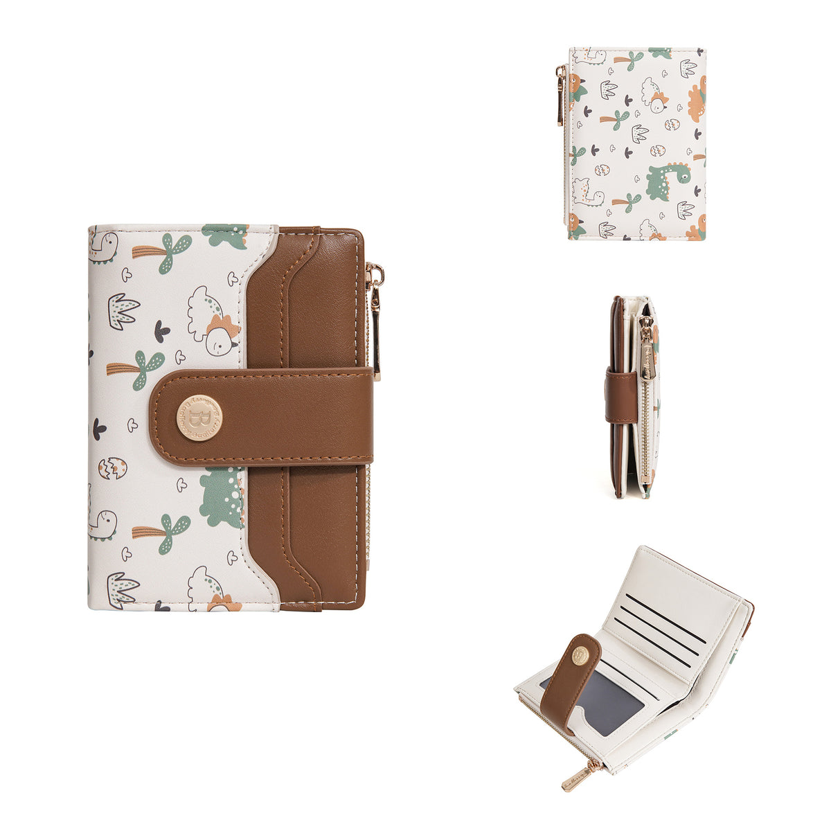 Women's Versatile Cartoon Printing Short Cute Large Capacity Two Ladies Wallet