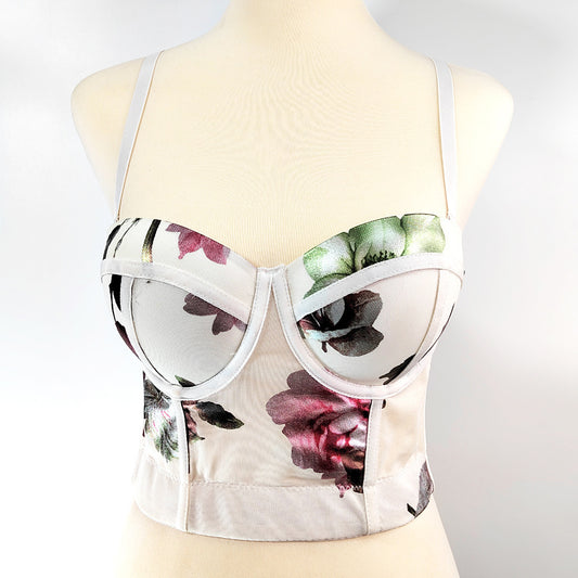 Women's Three-dimensional With Chest Pad Fishbone Body Shaping Slim Tops