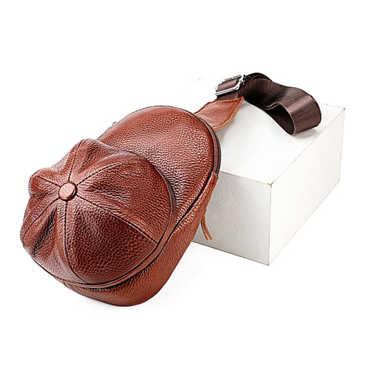 Women's & Men's & Underarm Leather Cowhide Men's Chest Bags