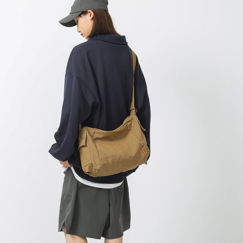 Style Large Capacity Washed Canvas Leisure Shoulder Bags