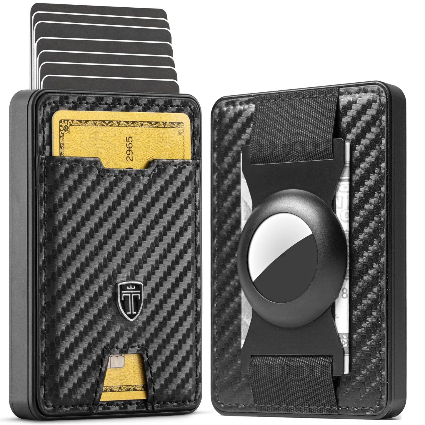 Men's Carbon Fiber Leather Full Large Capacity Position First Men's Wallets