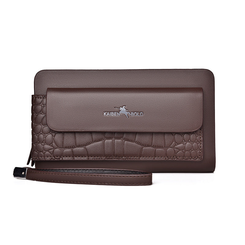 Men's Long Clutch Large Capacity Multiple Slots Men's Handbags