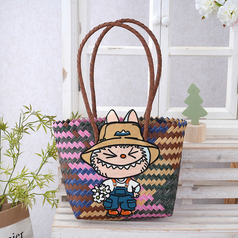 Women's Curtain Cloth Large Capacity Woven Gift Bags