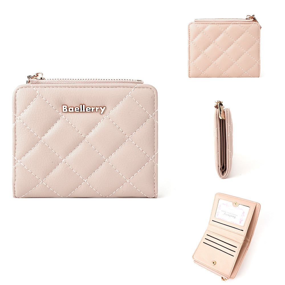 Women's Rhombus Short Solid Color Fashion Purses