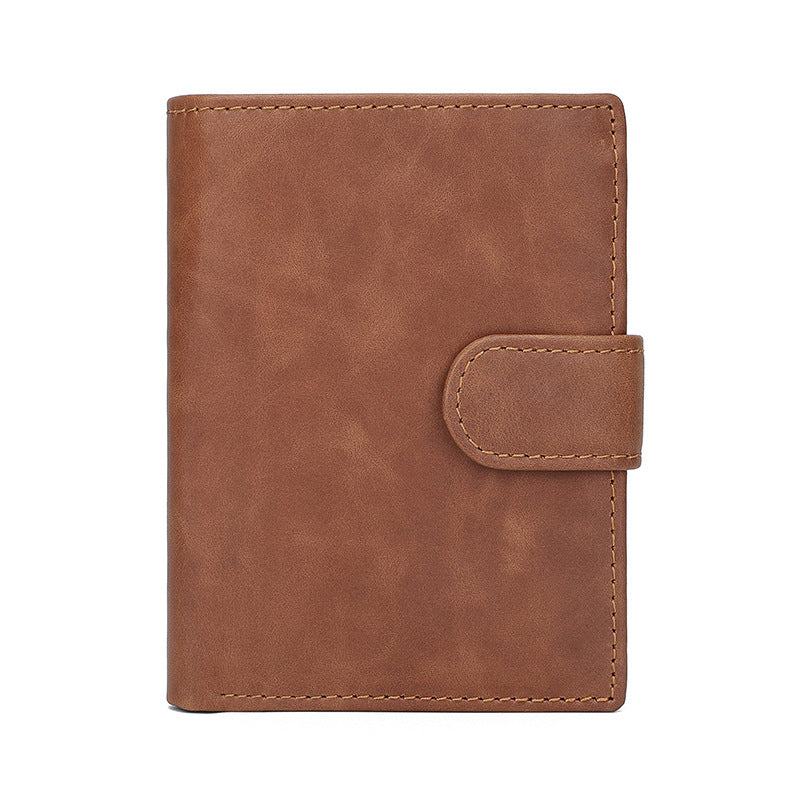 Innovative Unique Retro Cowhide Leather Swiping Men's Wallets