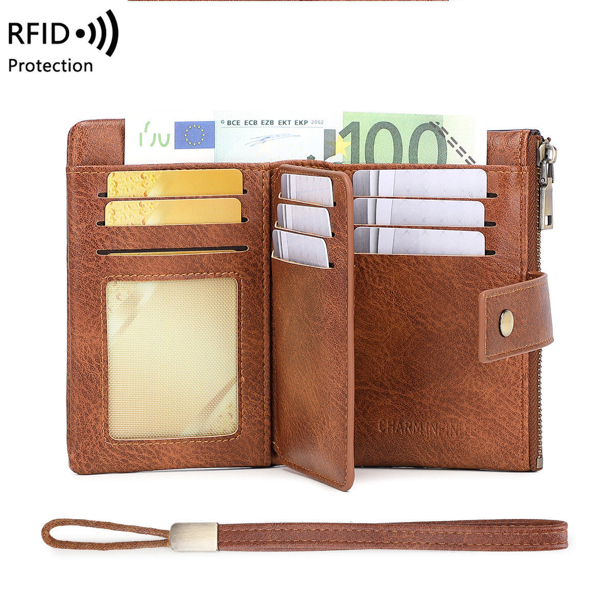 Women's Swiping Off Short Style Vintage Ladies Wallet