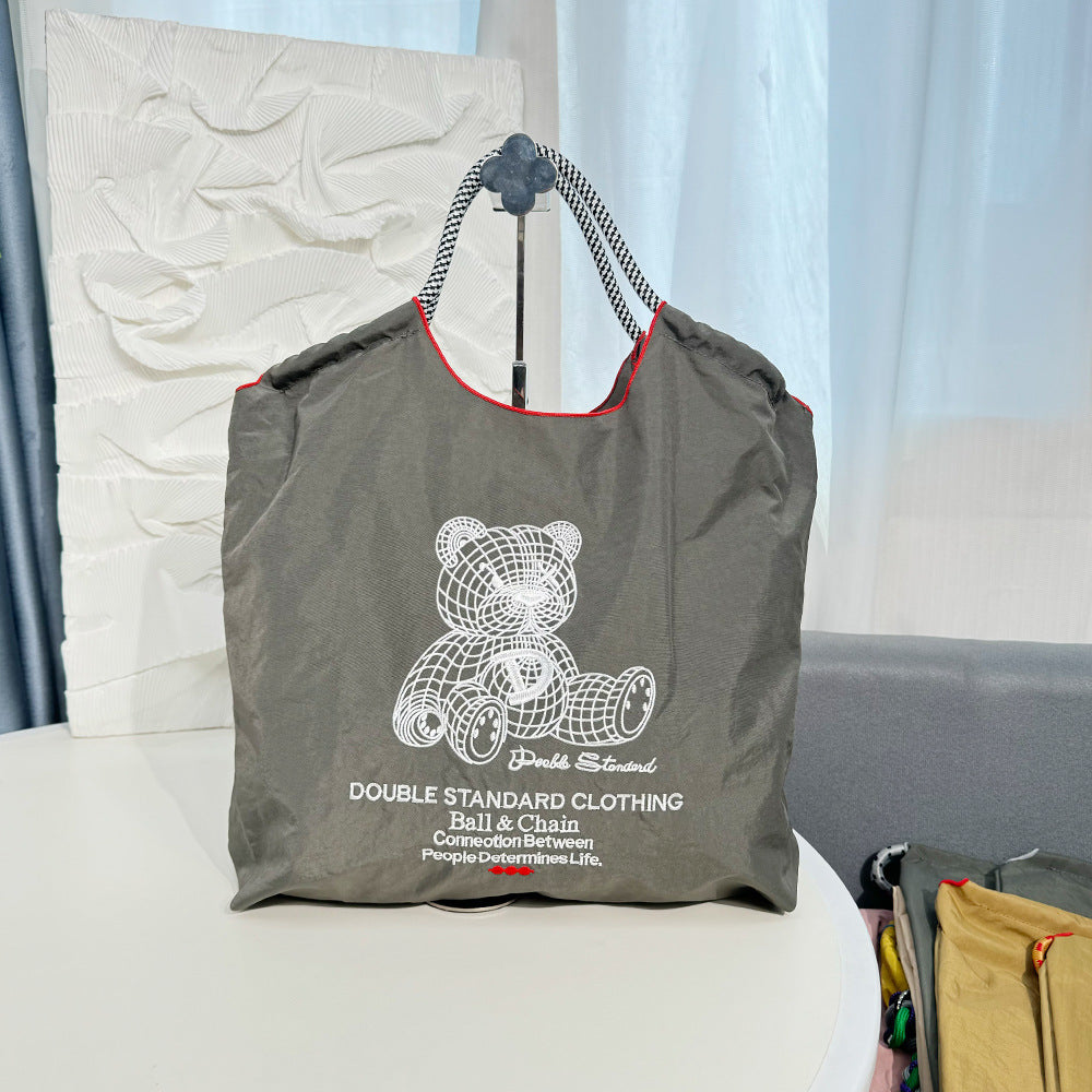 Environmental Protection Embroidery Shopping Nylon Cloth Women's Handbag
