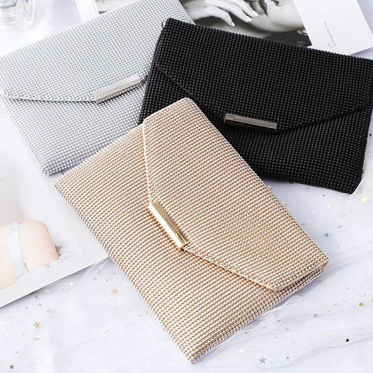 Women's Fashion Metal Banquet Black Aluminum Sheet Evening Bags