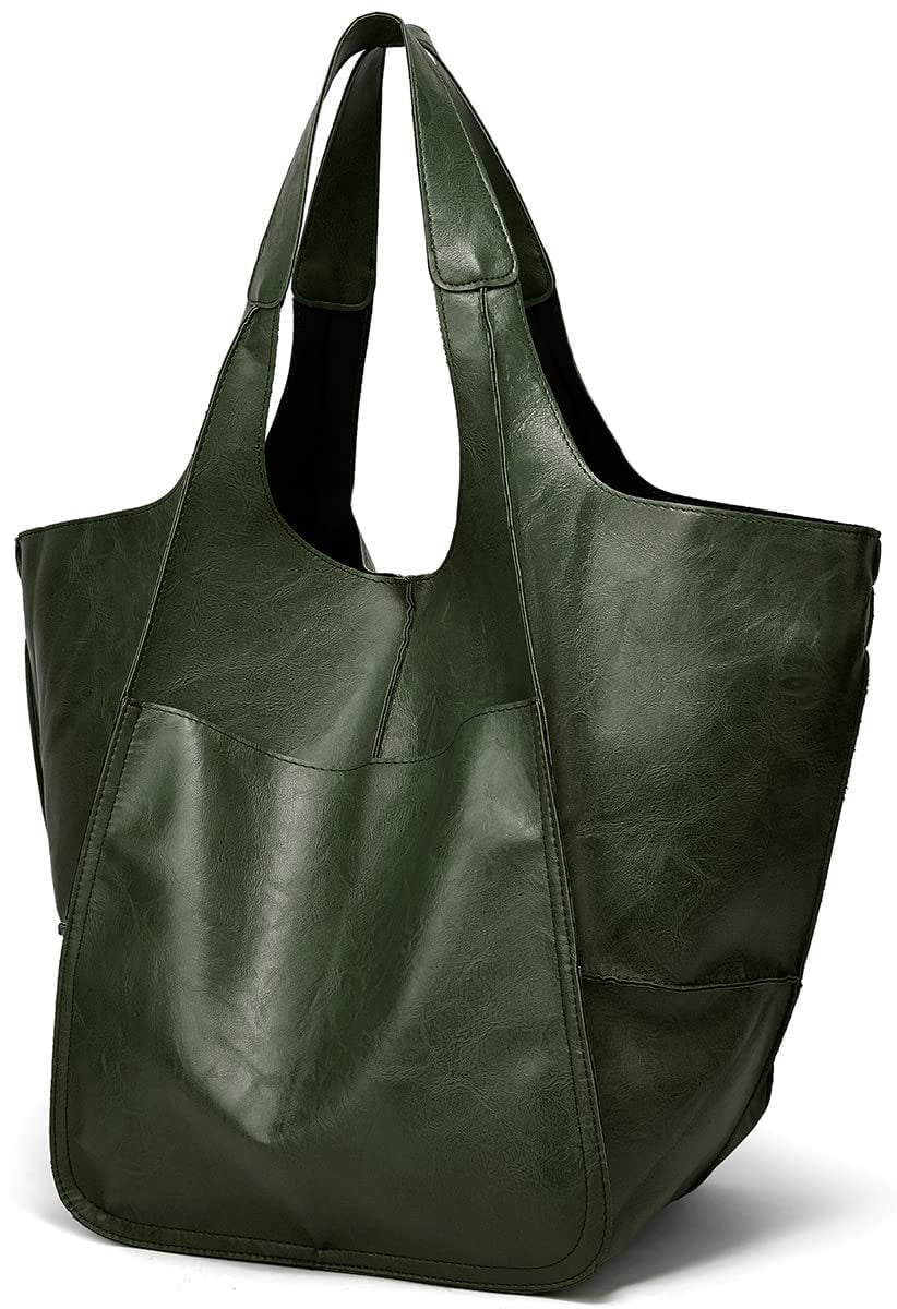 Women's Retro Simple Big Soft Leather Large Women's Shoulder Bag