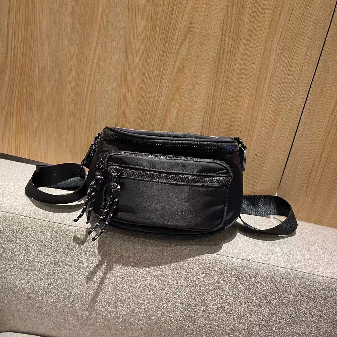 Trendy Saddle Large Capacity Nylon Cloth Crossbody Bags