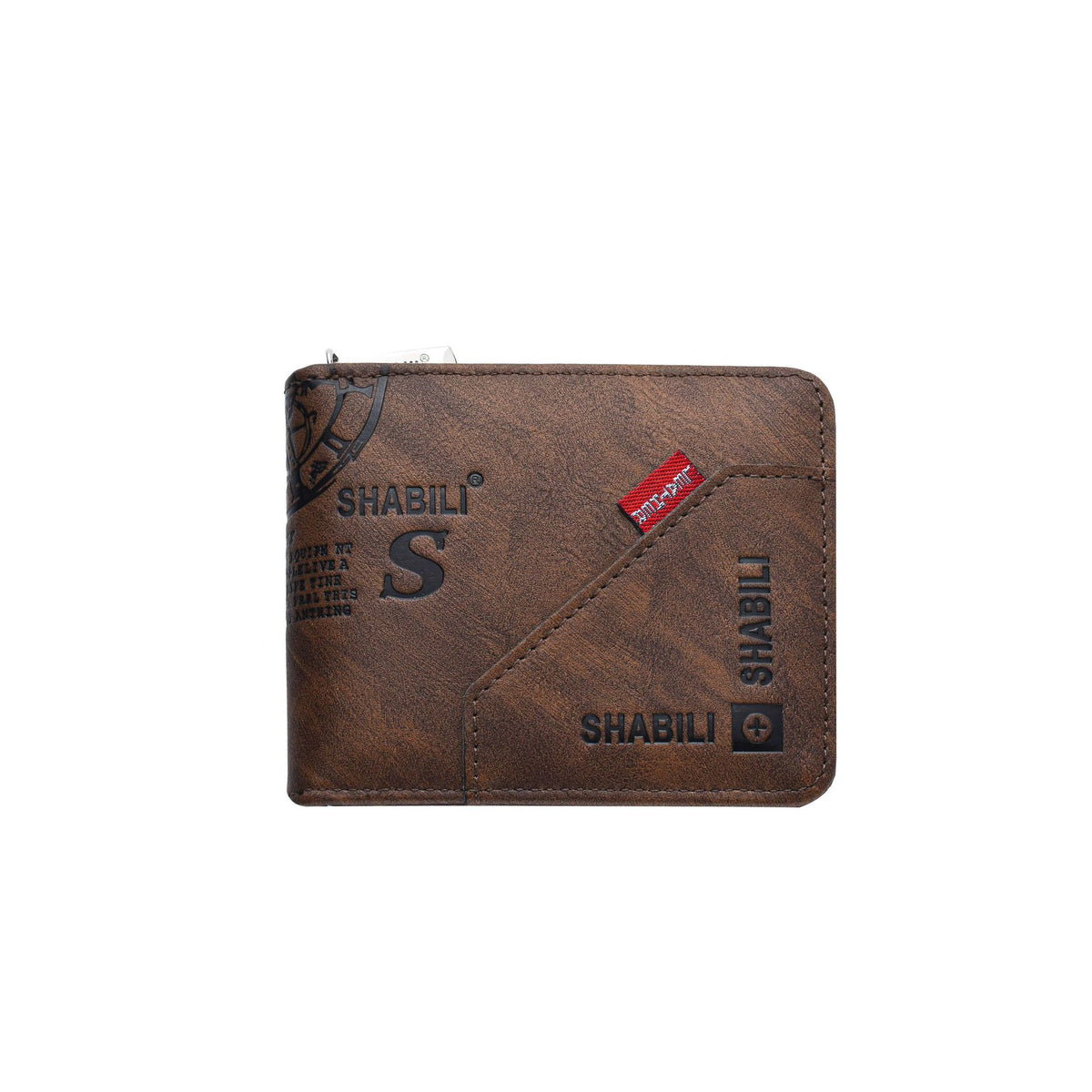 Fashion Men's Zipper Retro Short Horizontal Men's Wallets