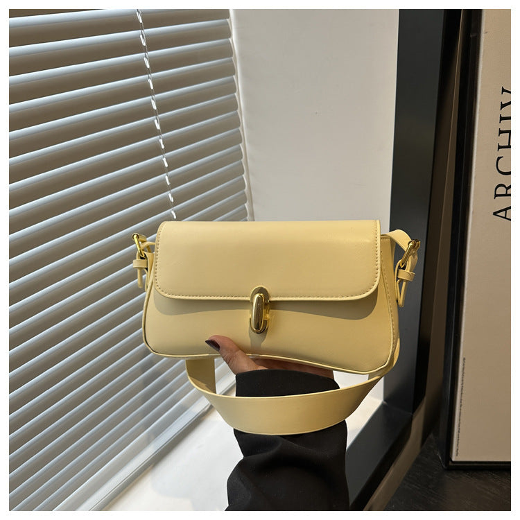Women's Portable Underarm French Style Personality Fashion Retro Lock