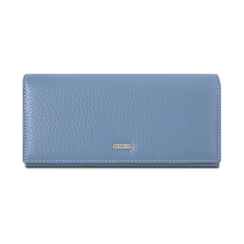 Women's European Clutch Lychee Pattern Magnetic Snap Ladies Wallet