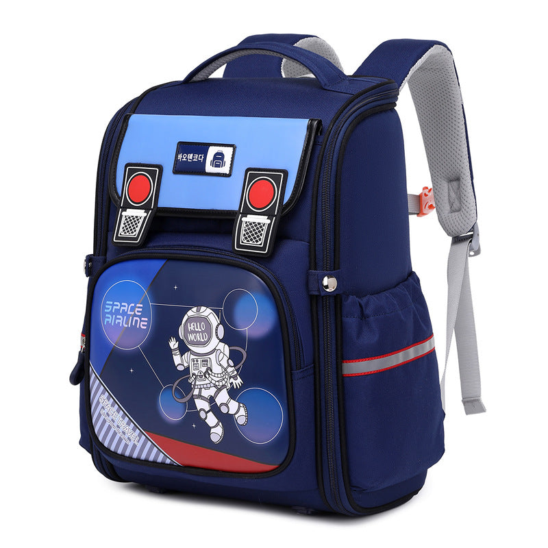 Vertical Fashion Cartoon Primary Grade Spine Elementary School Students' Schoolbags