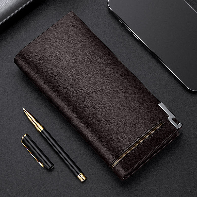 Men's Paul Long Genuine Leather Large Capacity Card Holder