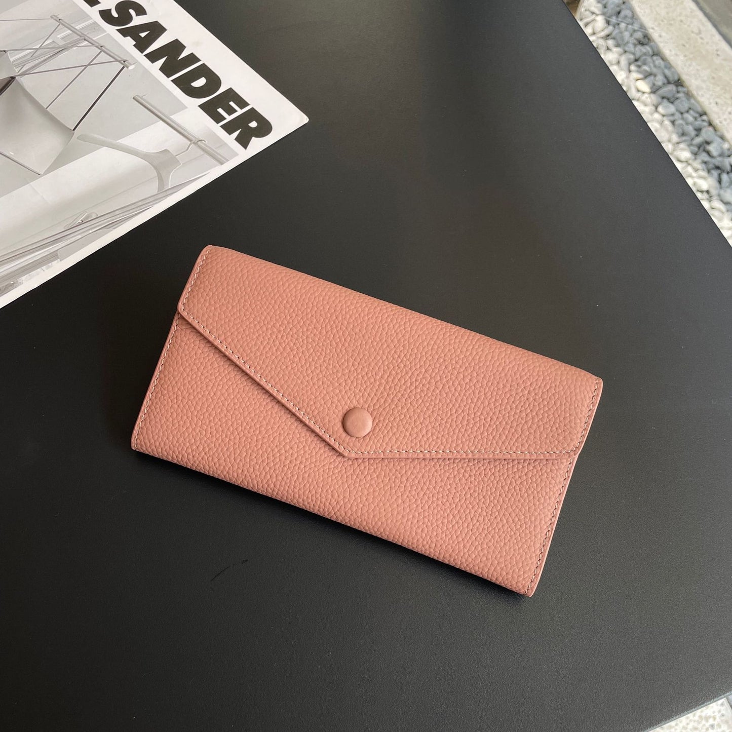 Women's Cowhide Long Large Capacity Genuine Leather Ladies Wallets