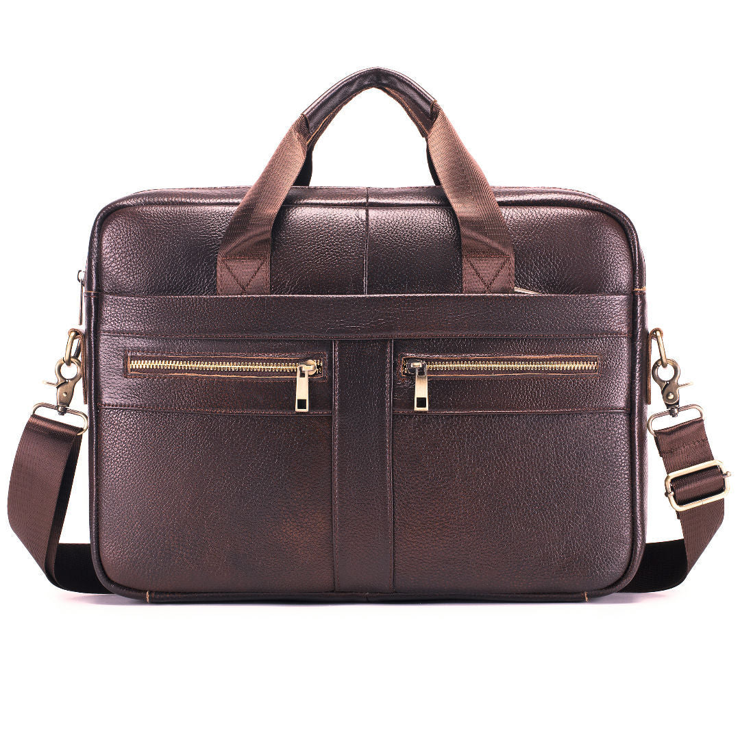 First Layer Cowhide Male Computer Leather Handbags