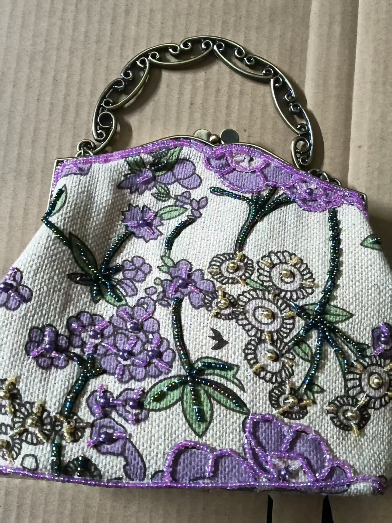 Women's Embroidery Linen Vintage Old Cheongsam Perfect Evening Bags