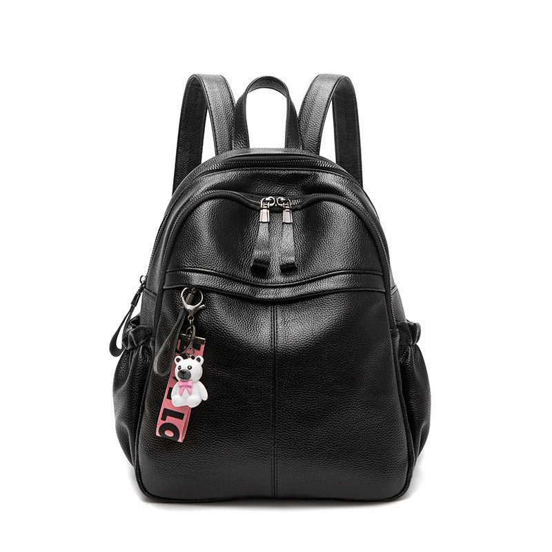 Women's Cattle Leather Trendy Genuine Large Capacity Backpacks