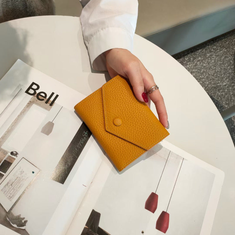 Women's Genuine Leather Short Cowhide Mini Cute Ladies Wallets