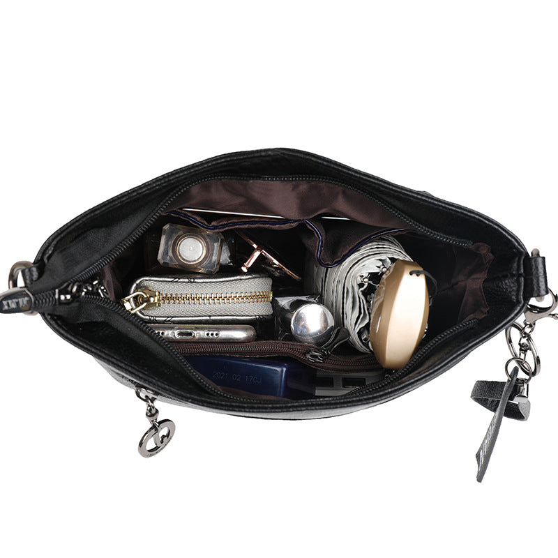 Women's Fashionable Korean Style Soft Leather Large Capacity Crossbody Bags