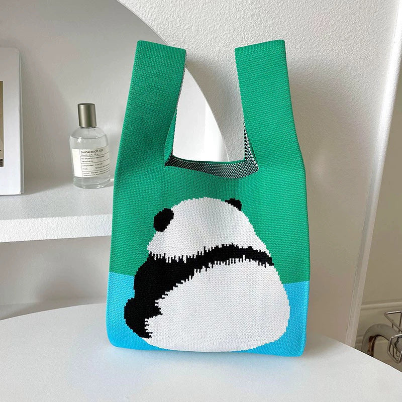 Fashion Style Knitted Hand Shopping Portable Women's Handbag