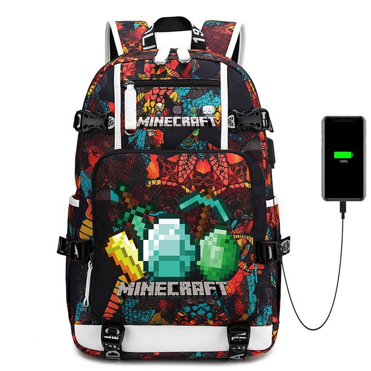 Men's Large Capacity Junior High My World Backpacks