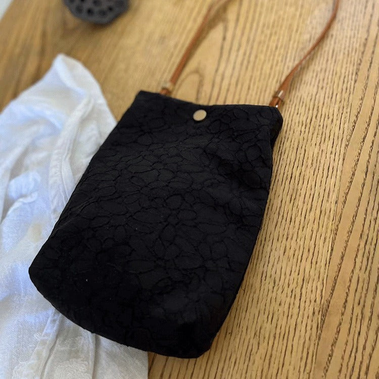 Women's Artistic Cotton Linen Mobile Canvas Mini Crossbody Bags