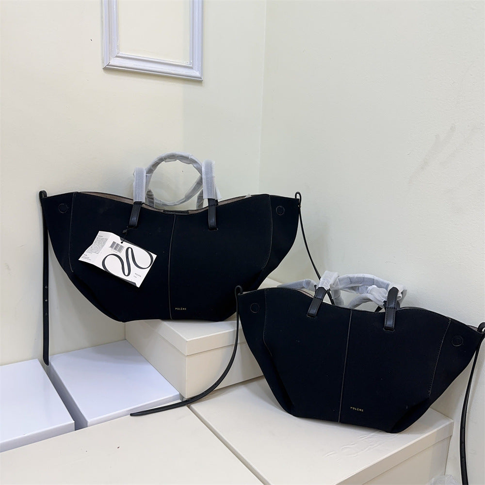 Pauline Matte Leather Wings Style Barrel Bags