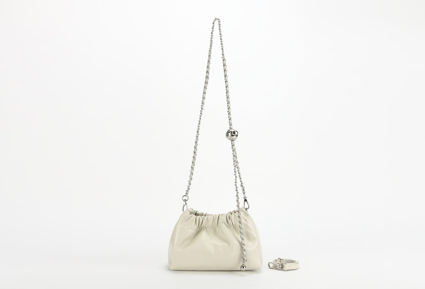 Women's Leather Folds Cloud Fashionable First Layer Shoulder Bags