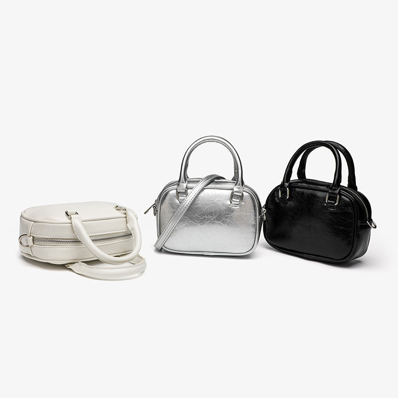 Versatile Glossy Bowling Texture Round Convenient Small Square Bags