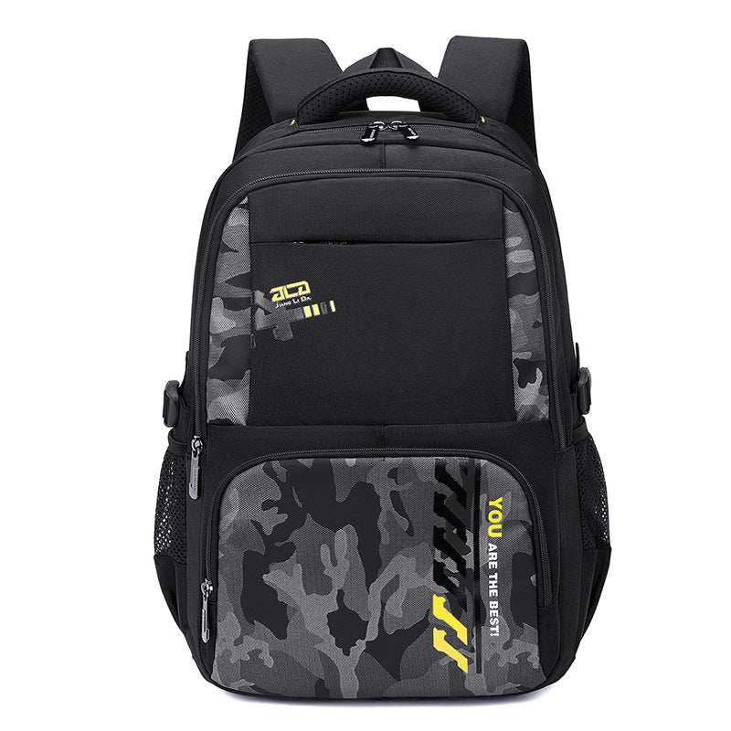 Men's Korean Fashion Large Capacity Junior Contrast Elementary School Students' Schoolbags