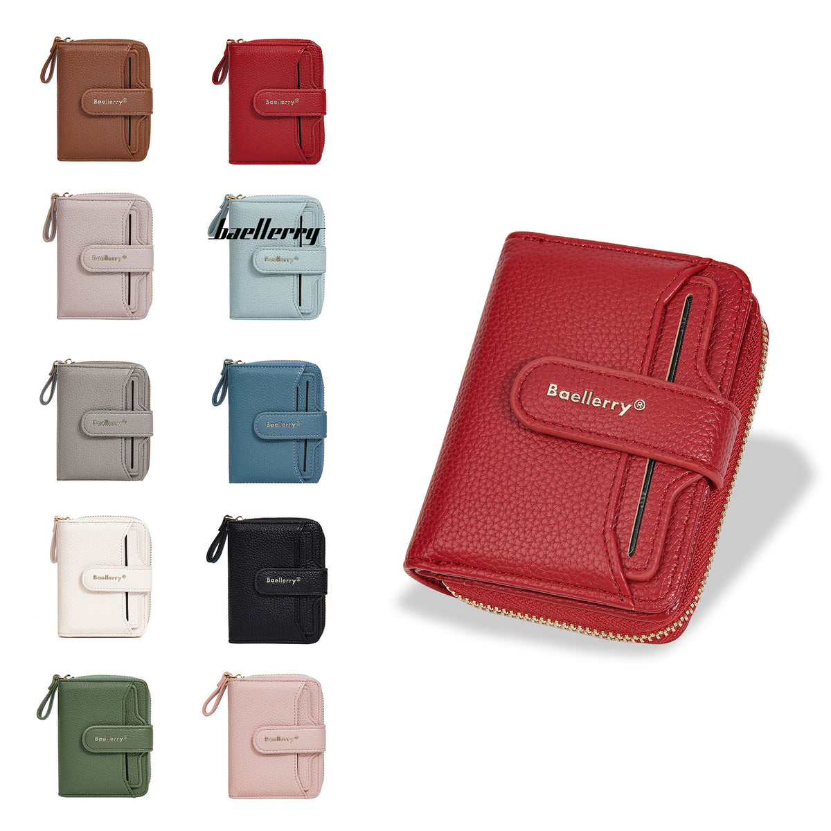 Women's Chic Snap Button Multi Slots Advanced Ladies Wallet