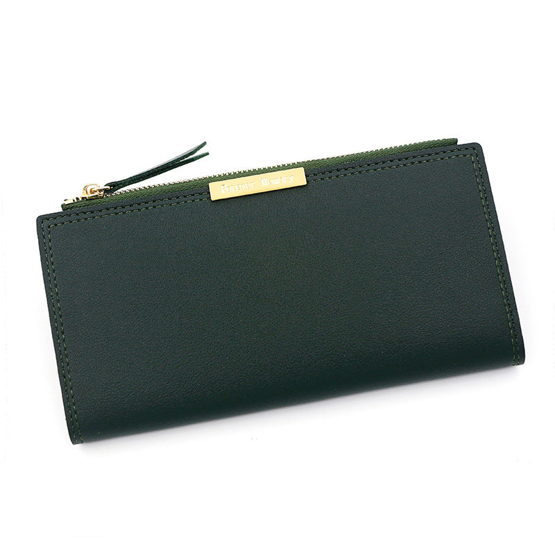 Women's Korean Long Multiple Slots Zipper Female Ladies Wallet