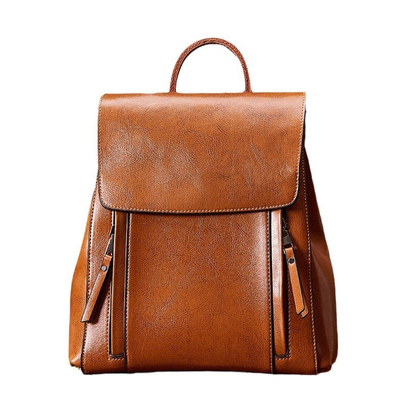 Women's Cool Genuine Leather Retro Trendy Backpacks