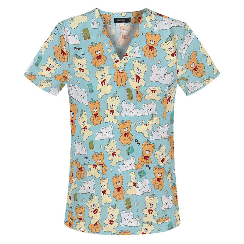Sleeve Split Doctor Hand Washing Summer Thin Cotton Uniform