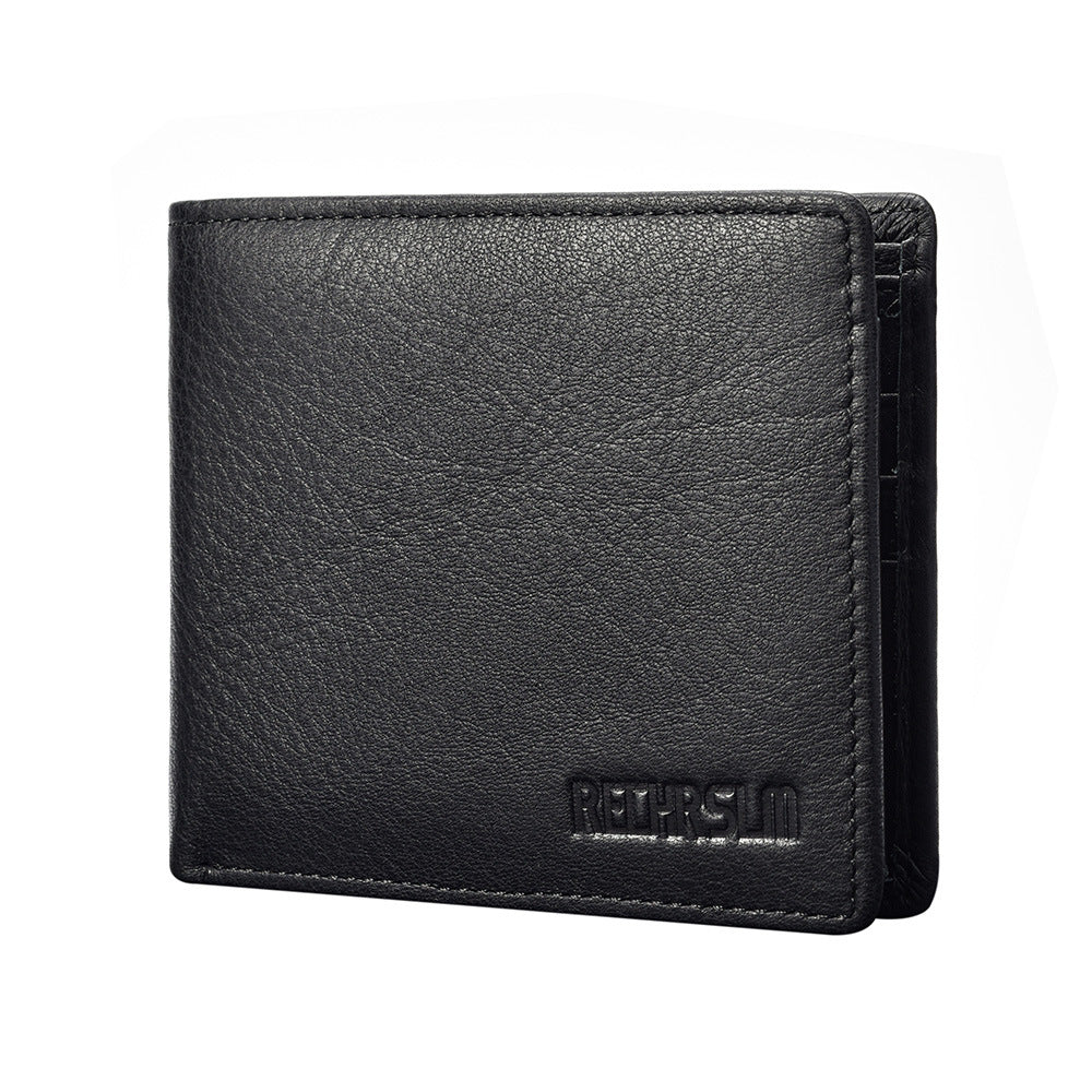 Men's Genuine Leather First Layer Cowhide High Purses