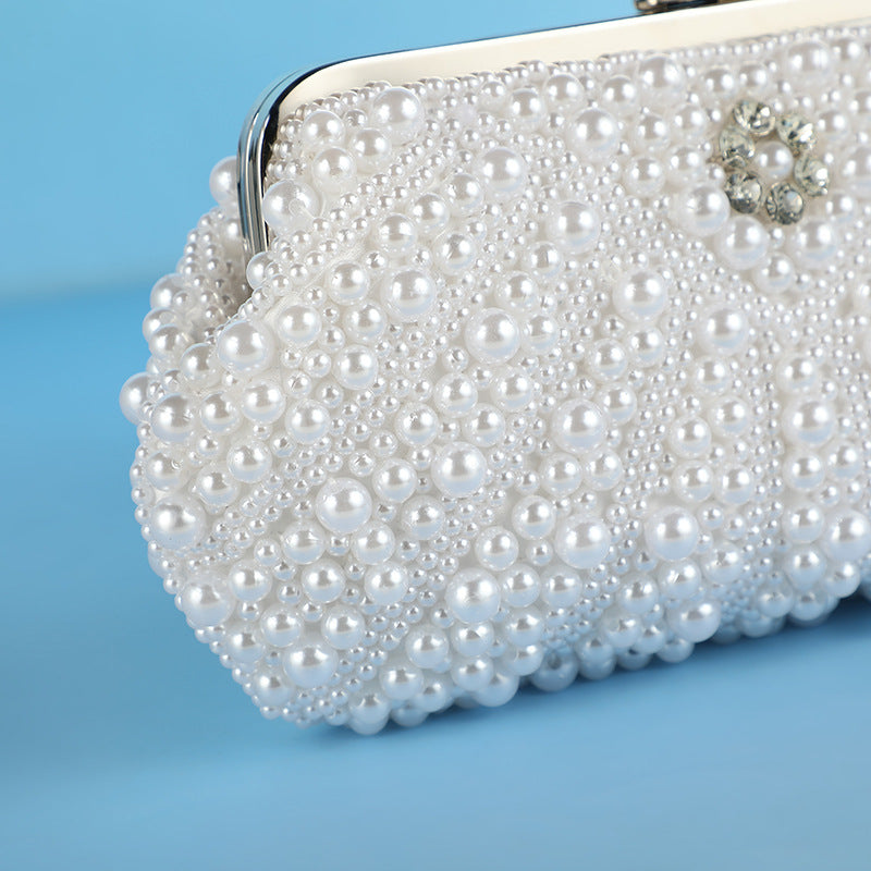 Women's Diamond Banquet Clutch Pearl Large Capacity Evening Bags