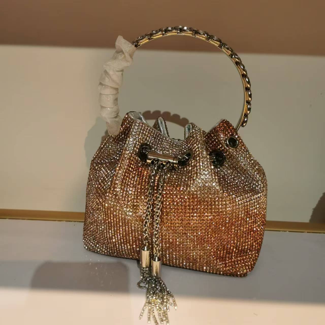 Women's Heron Live Streaming On Tassel Rhinestone Shoulder Bags